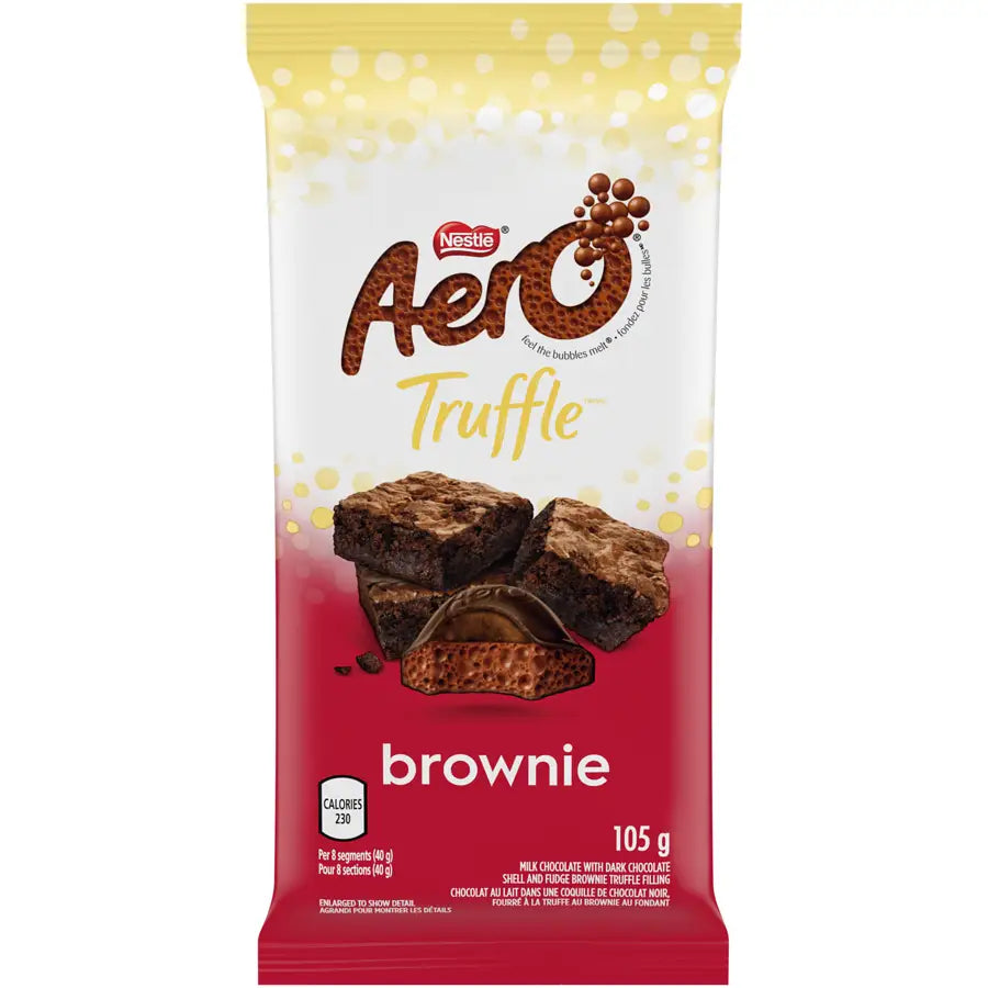 Aero Truffle Brownie Bar - case 105 g 15 count - candy bar