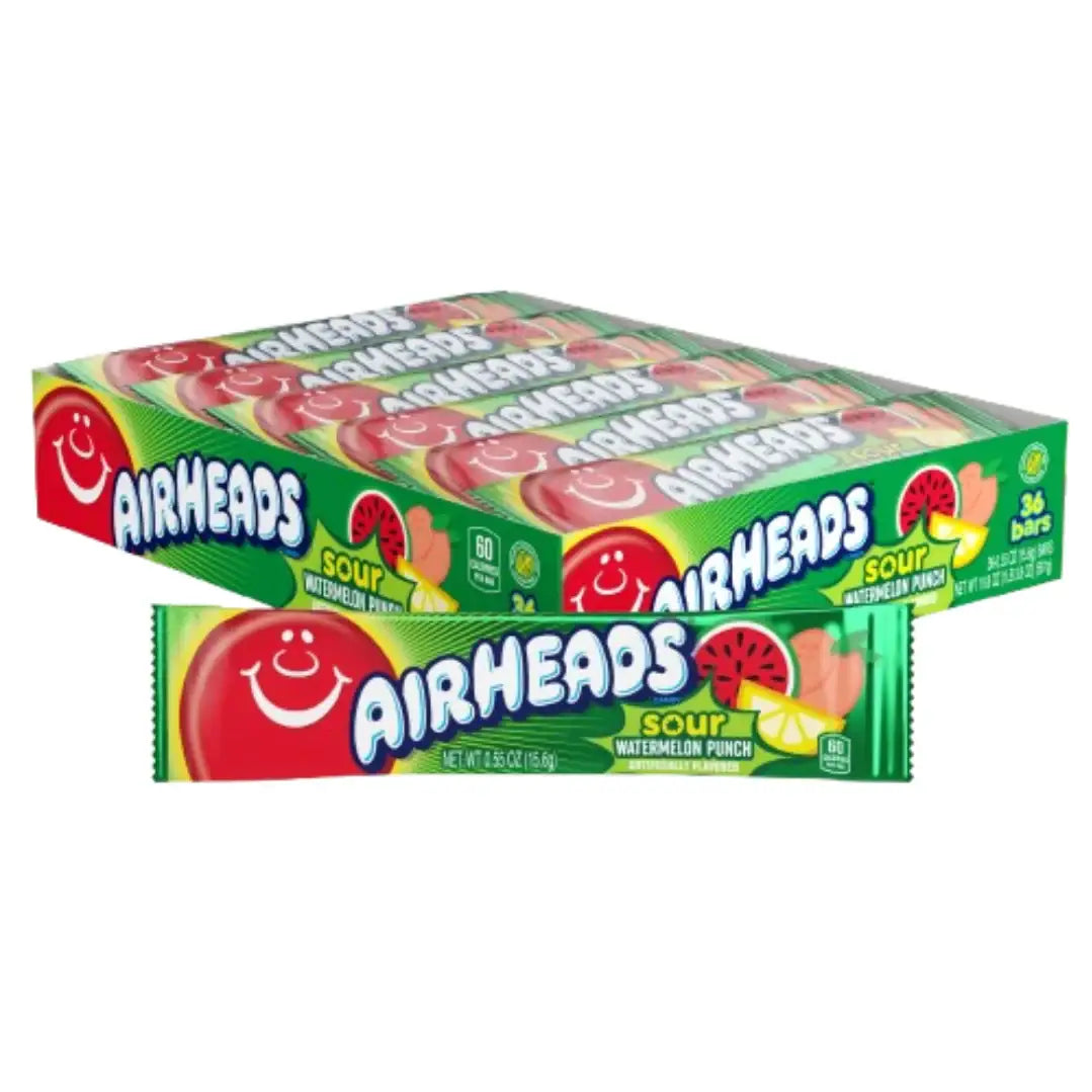 Airheads Sour Watermelon 16g /0.55oz bar x 36ct