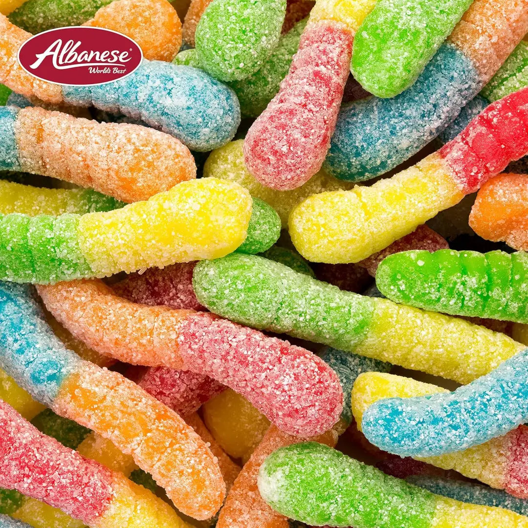 Albanese Assorted Sour Inch Mini Neon Gummi Worms