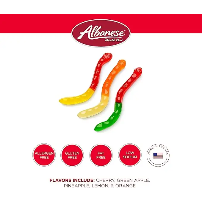 Albanese Assorted Wild Fruit Gummi Worms