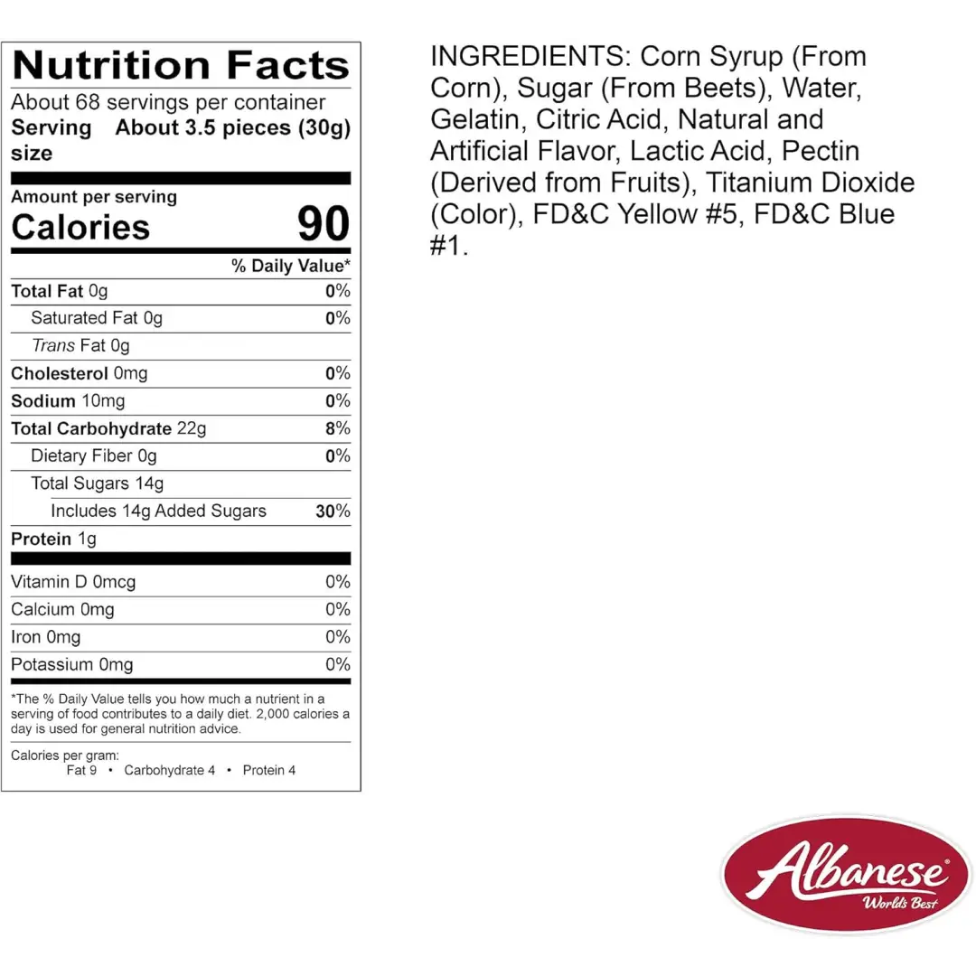 Albanese Gummy rings 4.5lb bag