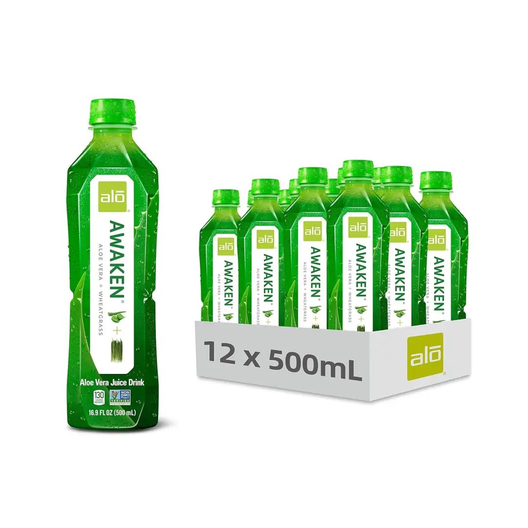ALO Aloe Vera Juice Drink | AWAKEN - Aloe Vera + Wheatgrass Main image