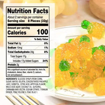 Amos 4D Fruit Gummy Pineapple Burst case 6oz - 12ct - candy