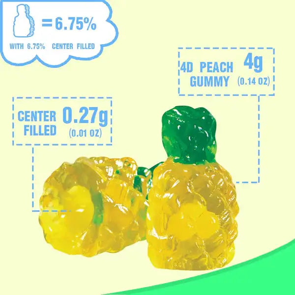 Amos 4D Fruit Gummy Pineapple Burst case 6oz - 12ct - candy