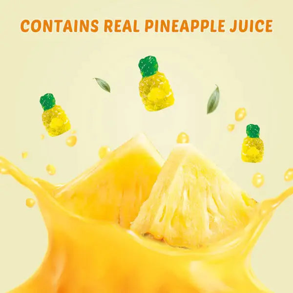 Amos 4D Fruit Gummy Pineapple Burst case 6oz - 12ct - candy
