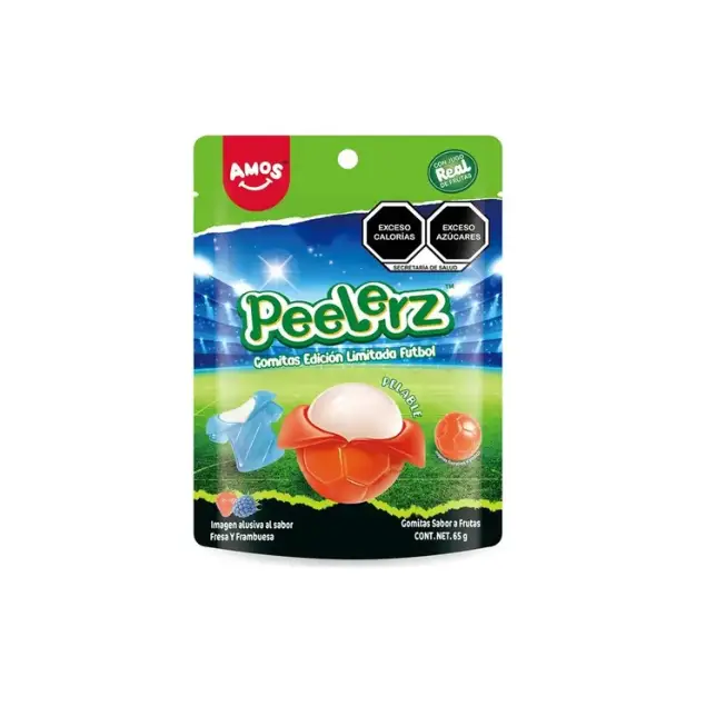 Amos Peelerz Soccer Strawberry Apple Peelable Gummy 65g