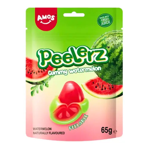 Amos Peelerz Watermelon Peelable Gummy 65g - Candy