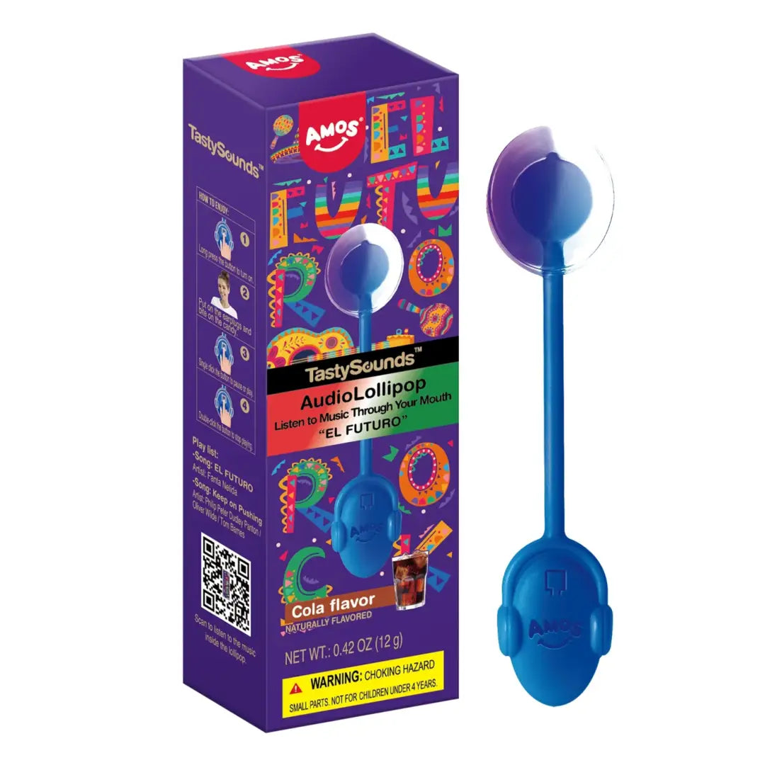 Amos Tasty Sounds Bone Conduction Audio Lollipop Cola Sugar