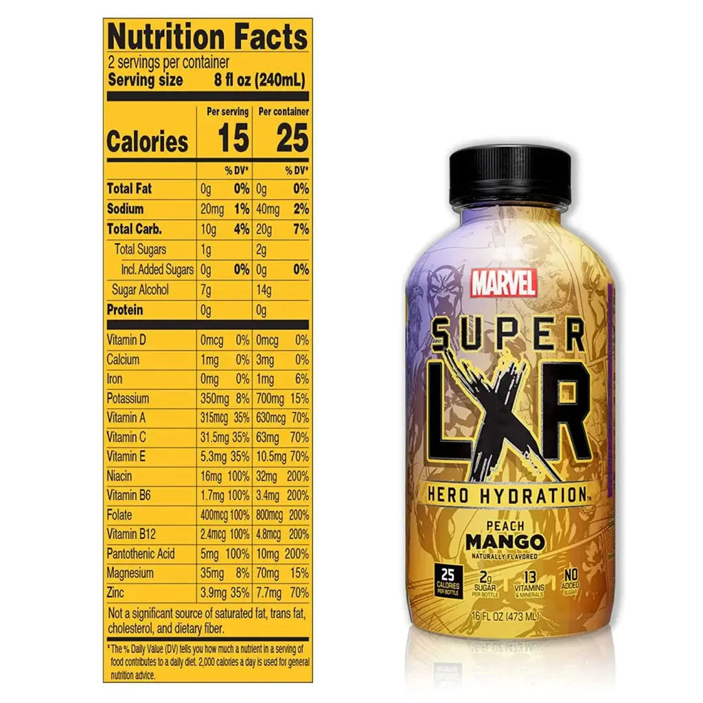 AriZona x Marvel Super LXR Hero Hydration - Peach Mango
