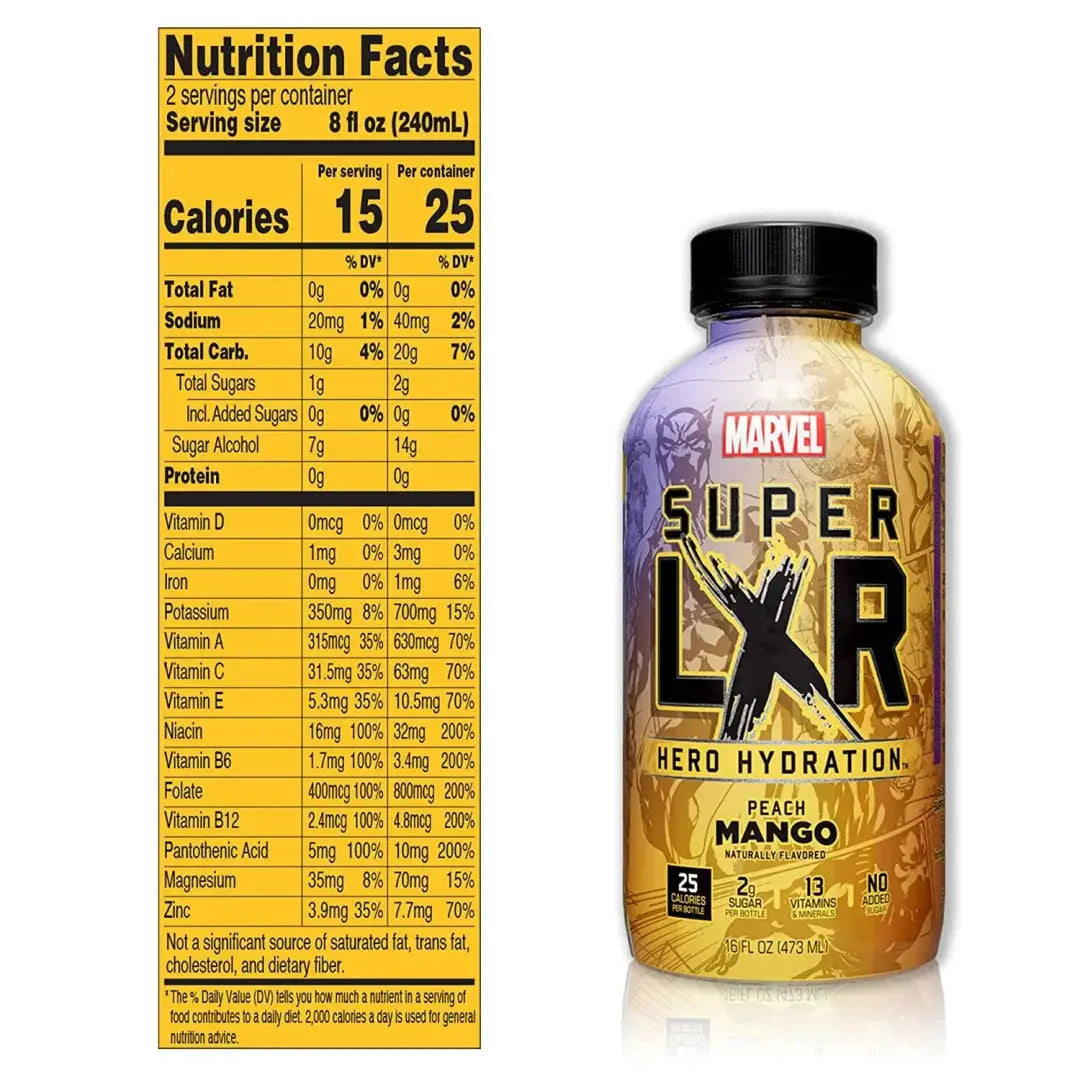 AriZona x Marvel Super LXR Hero Hydration - Peach Mango