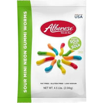 Albanese Assorted Sour Inch Mini Neon Gummi Worms