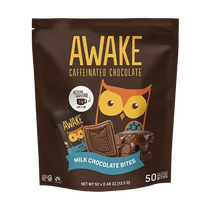 Awake Caffeinated Milk Chocolate Bites 13.5 Gram 50 Count