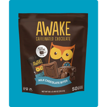 Awake Caffeinated Milk Chocolate Bites 13.5 Gram 50 Count