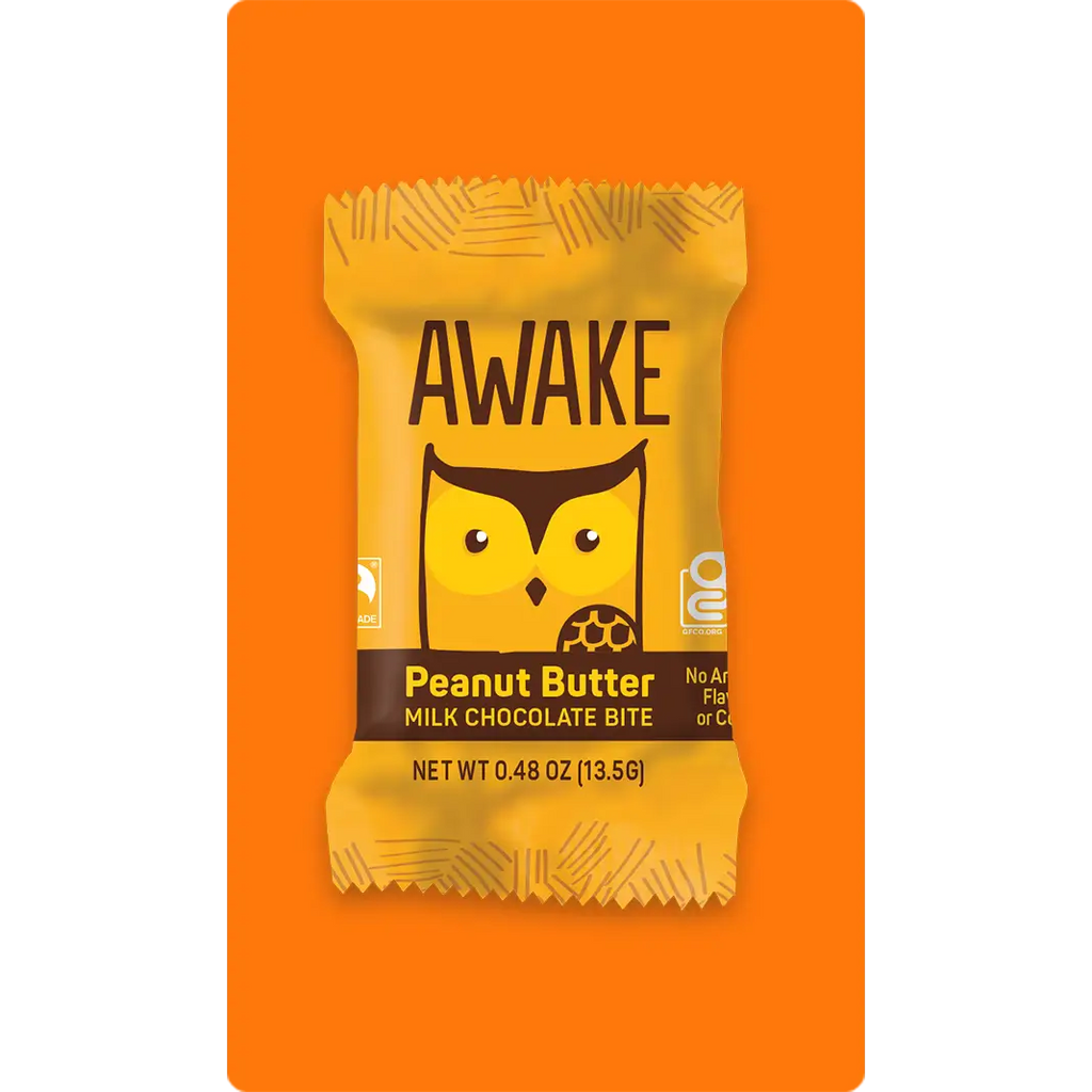 Awake Caffeinated Peanut Butter Milk Chocolate Bites 13.5g