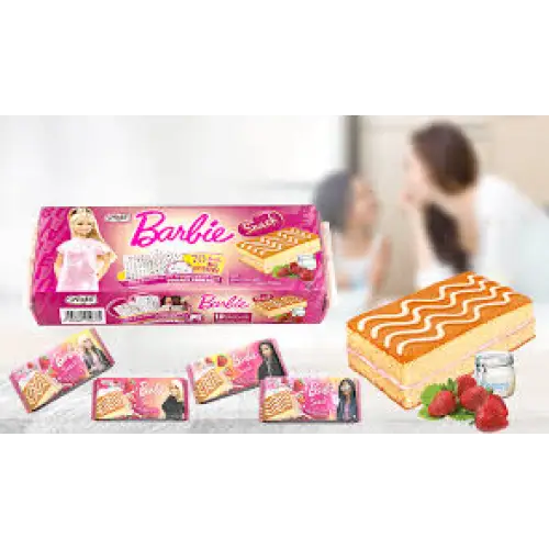 BARBIE STRAWBERRY CAKE SNACK 250GR - snack