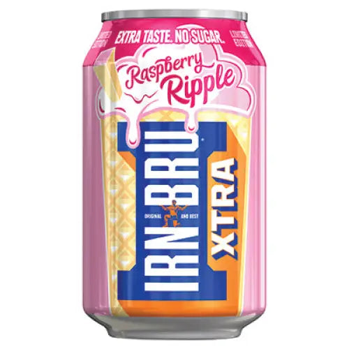 Barr Irn Bru Xtra Raspberry Ripple - 330ml cans Case of 24