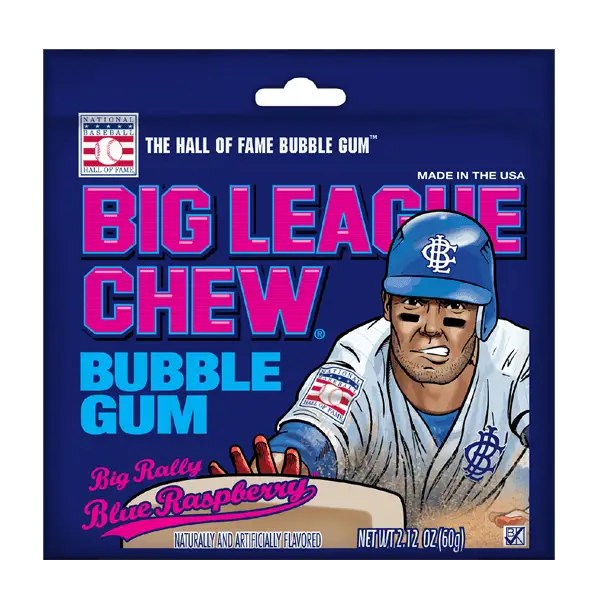 Big League Chew Bubble Gum Big Rally Blue Raspberry 12