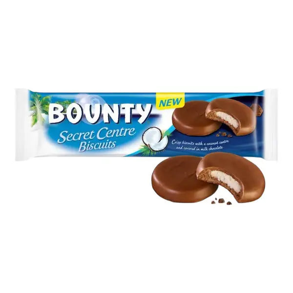 Bounty Secret Centre Biscuits Coconut Filling 132g Case