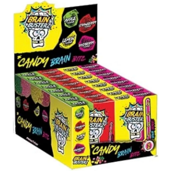 Brain Blasterz Brain Bitz Sour Gummy Candy 45g Packs Case