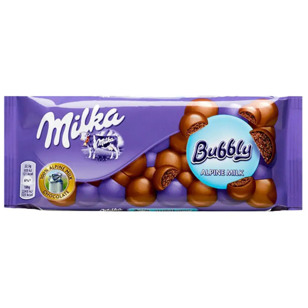 BUBBLY ALPINE MLK CHOC BAR-100g Case 24
