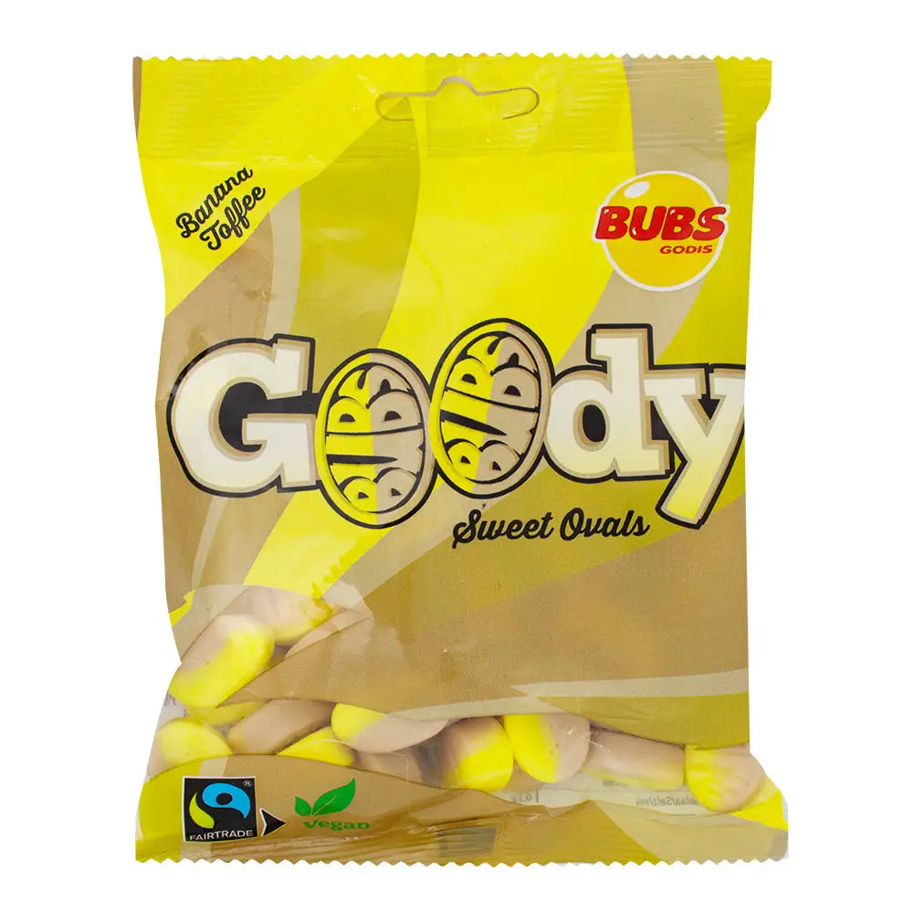 Bubs Goody Banana Toffee Mini Ovals (Sweden) - 90g Case 12