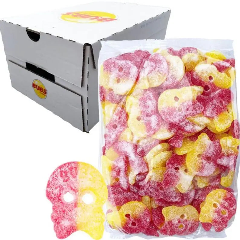 Bubs Skalle Sour Skulls Bulk 3.2kg Box - candy