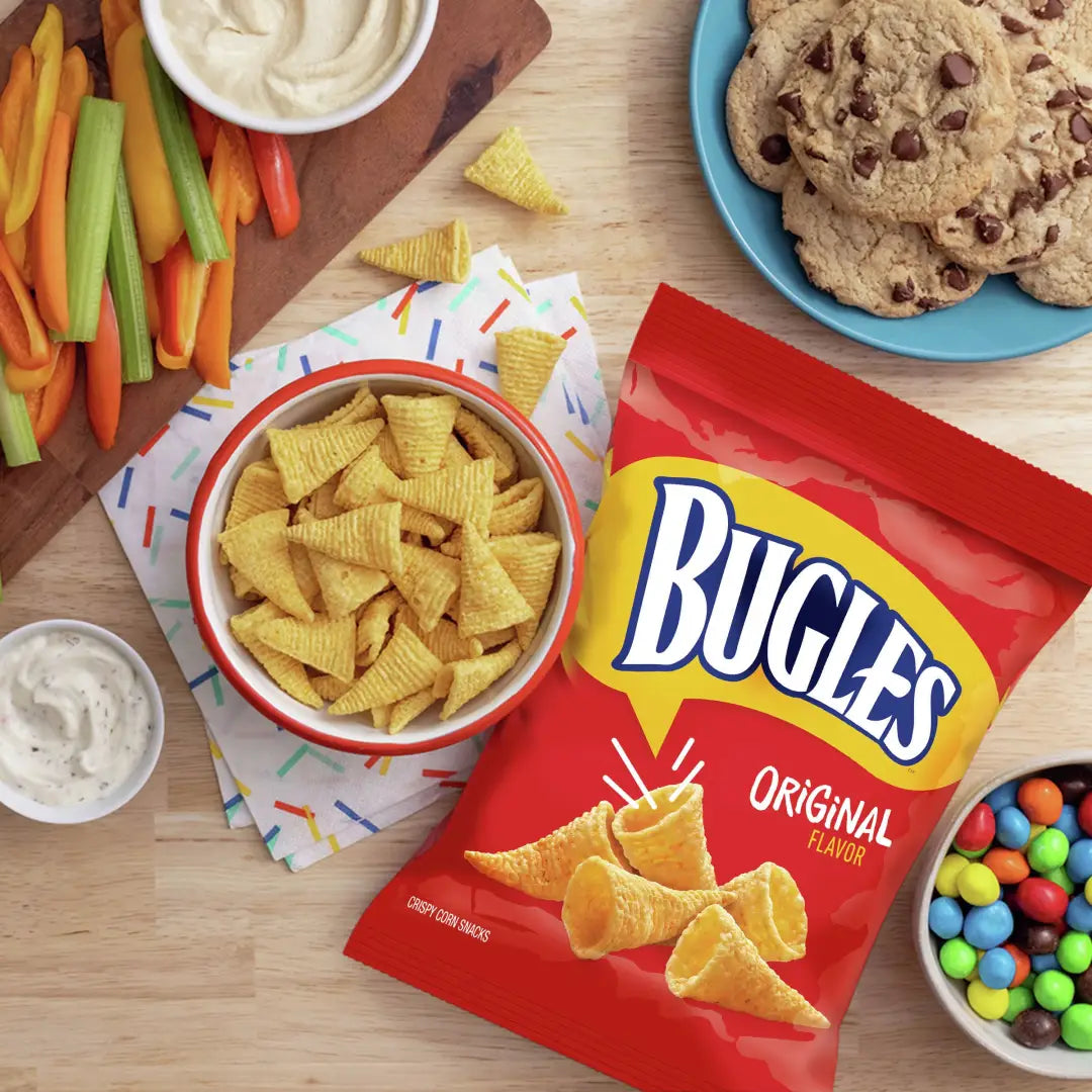 Bugles Crispy Corn Snacks Original Flavor Snack Bag 3 oz