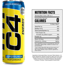 C4 Energy Drink Frozen Bombsicle Sugar Free Pre Workout
