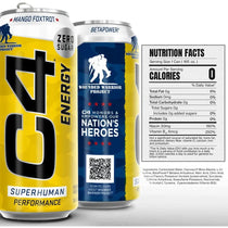 C4 Energy Drink Mango Foxtrot Sugar Free Pre Workout
