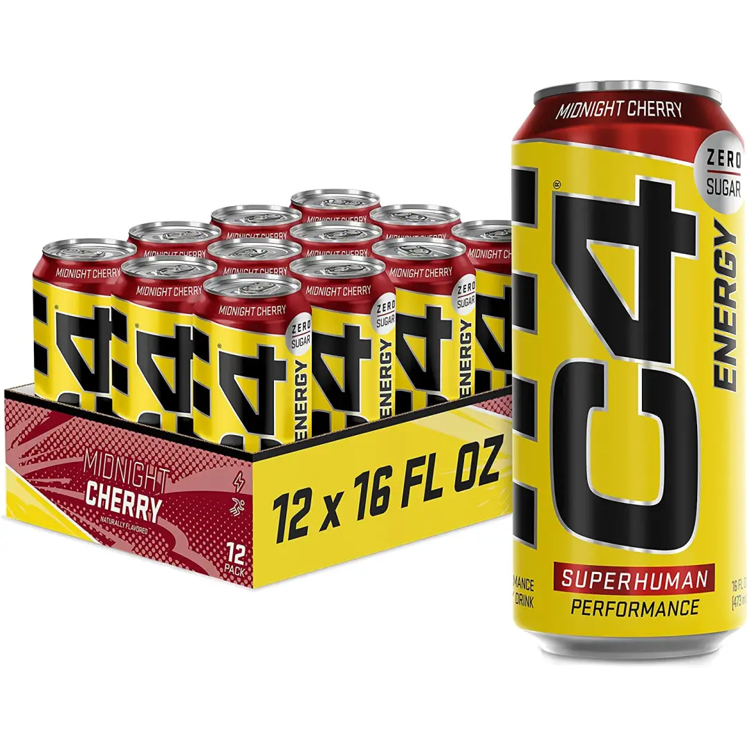 C4 Energy Drink Midnight Cherry Sugar Free Pre Workout