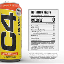 C4 Energy Drink Orange Slice Sugar Free Pre Workout