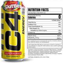 C4 Energy Drink Skittles Carbonated Sugar Free Pre Workout