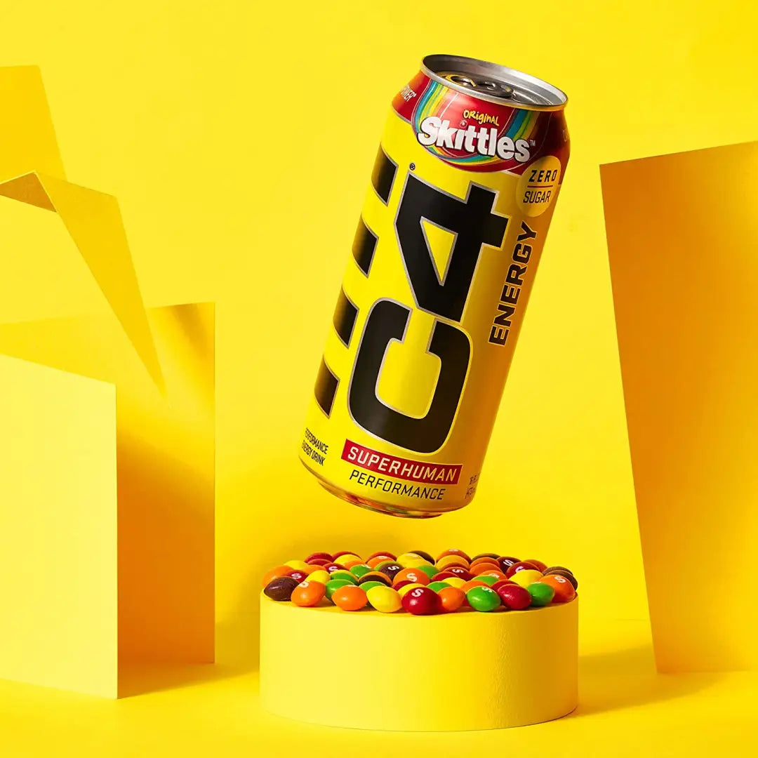 C4 Energy Drink Skittles Carbonated Sugar Free Pre Workout