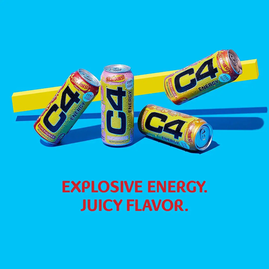 C4 Energy Drink Starburst Lemon Sugar Free Pre Workout