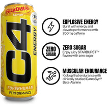 C4 Energy Drink Starburst Lemon Sugar Free Pre Workout