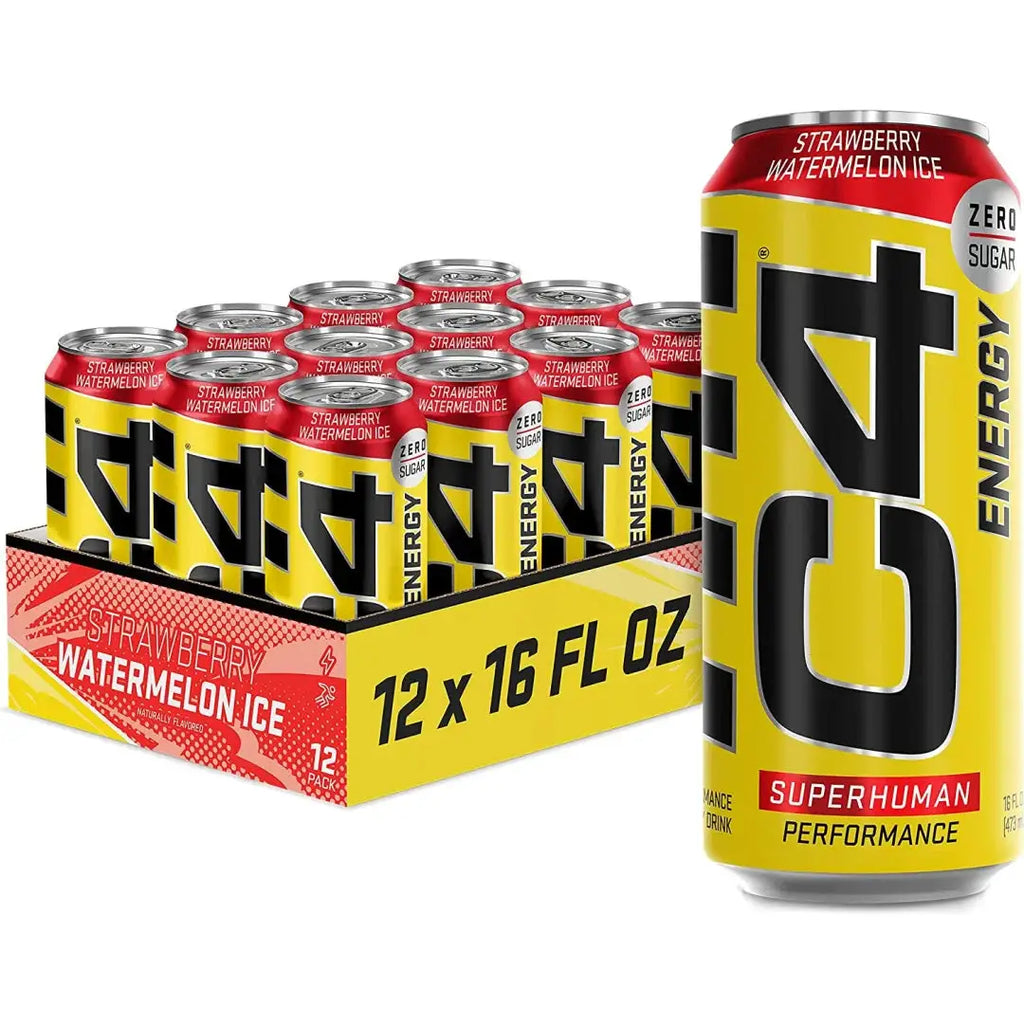 C4 Energy Drink Strawberry Watermelon Sugar Free Pre