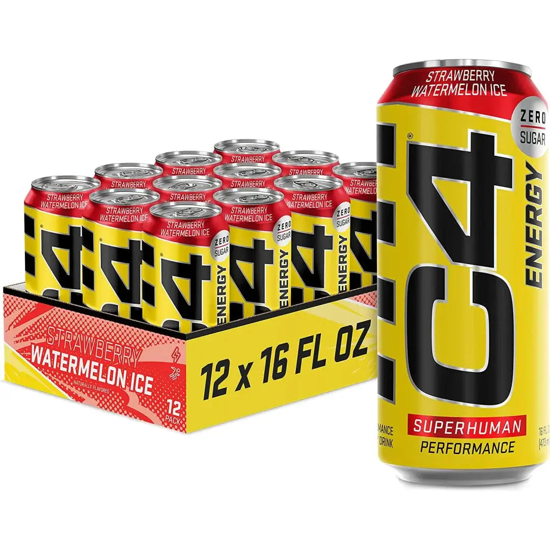 C4 Energy Drink Strawberry Watermelon Sugar Free Pre