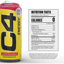 C4 Energy Drink Strawberry Watermelon Sugar Free Pre
