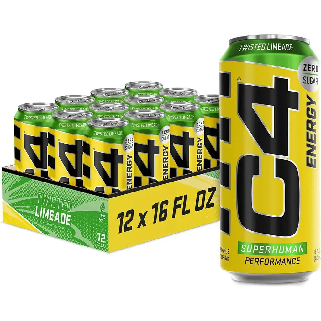 C4 Energy Drink Twisted Limeade Sugar Free Pre Workout