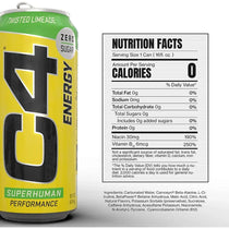 C4 Energy Drink Twisted Limeade Sugar Free Pre Workout