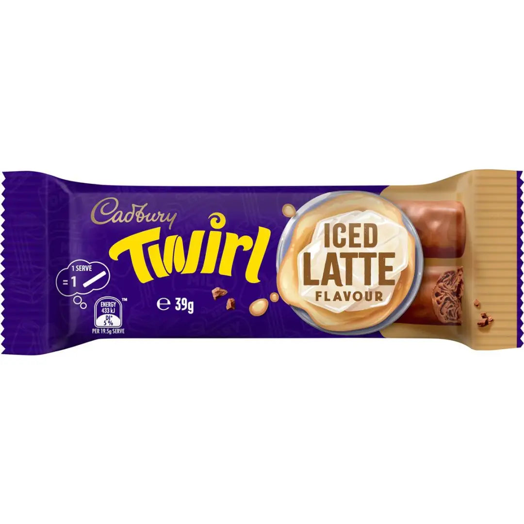 Cadbury Australia Twirl Iced Latte Flavour Chocolate Bar