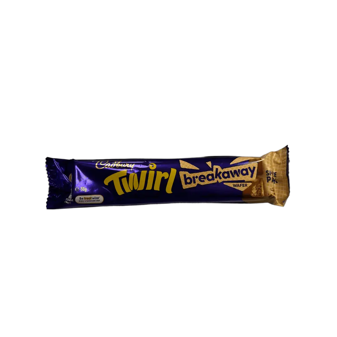 Cadbury AustraliaTwirl Breakaway Wafer Share Pack 58G case