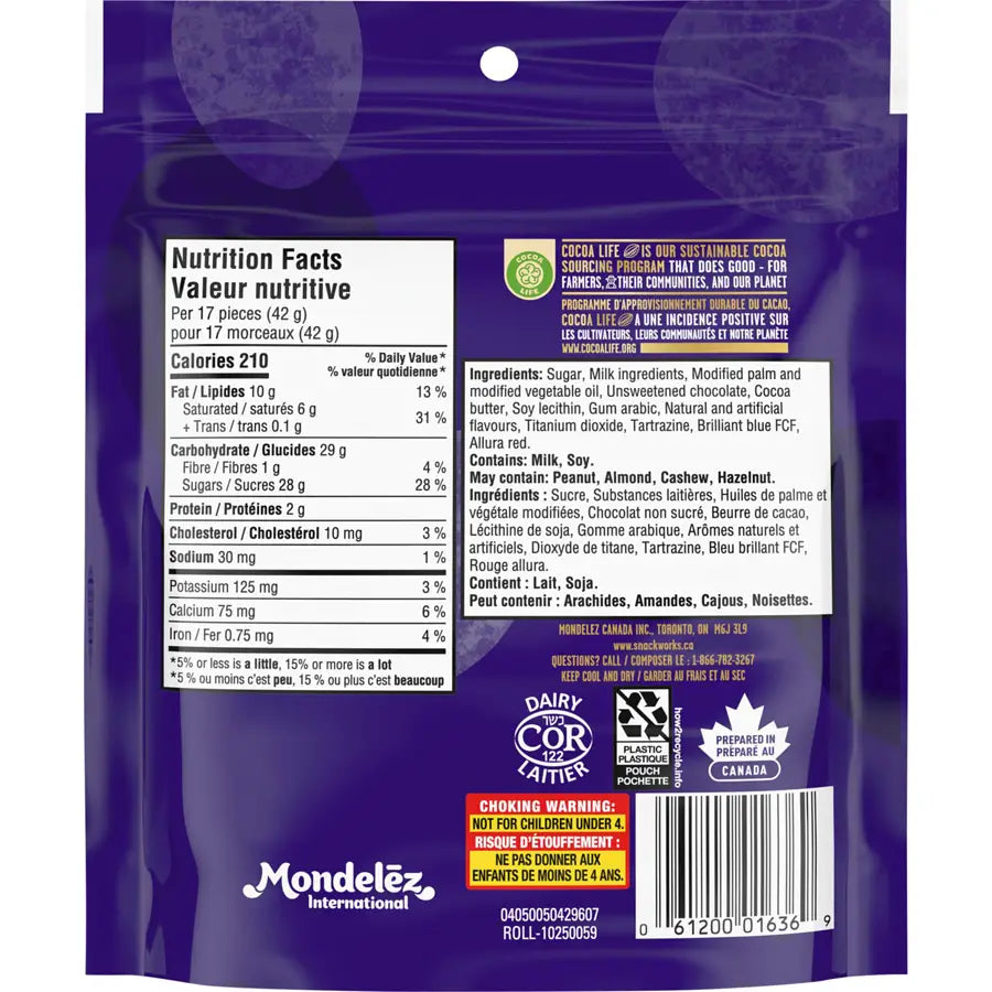 Cadbury Canada Mini Eggs Chocolatey Candy Eggs - 151 g bag