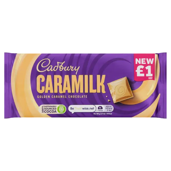 Cadbury Caramilk Golden Caramel Chocolate Bar UK 80g case