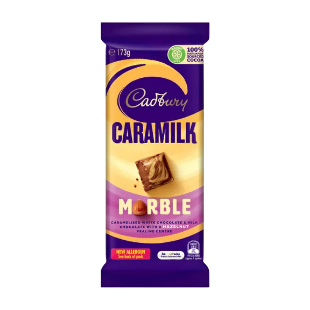 Cadbury Australia Caramilk Marble - 173g case 15 ct - candy