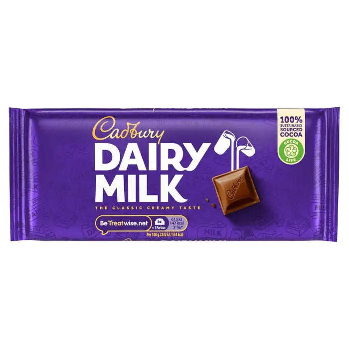 Cadbury Dairy Milk UK 95g case 22ct - candy bar Main image