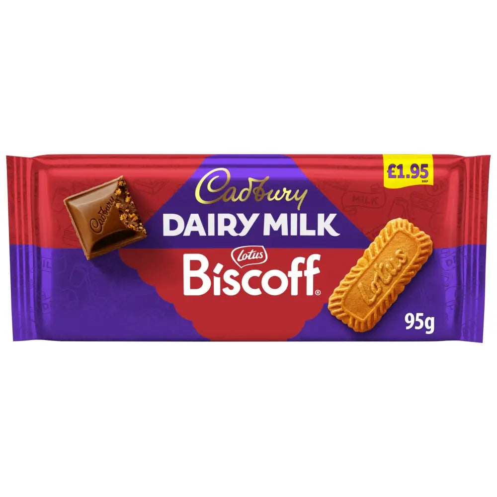 Cadbury UK Dairy Milk Biscoff 95g, case 21ct - Chocolate