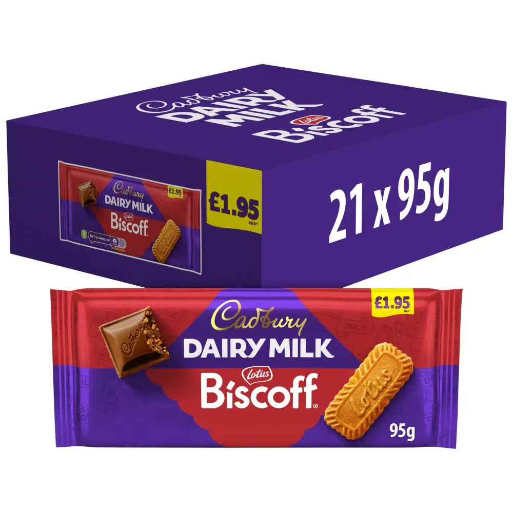 Cadbury UK Dairy Milk Biscoff 95g, case 21ct - Chocolate