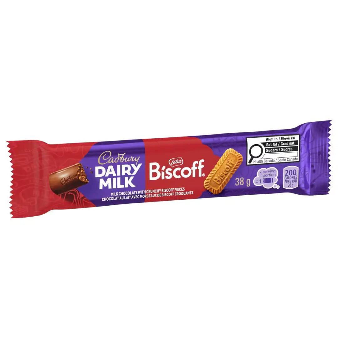 Cadbury Dairy Milk Biscoff Chocolate Bar 38g, case 24ct