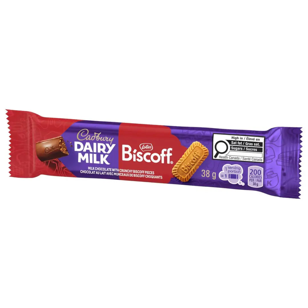 Cadbury Dairy Milk Biscoff Chocolate Bar 38g, case 24ct